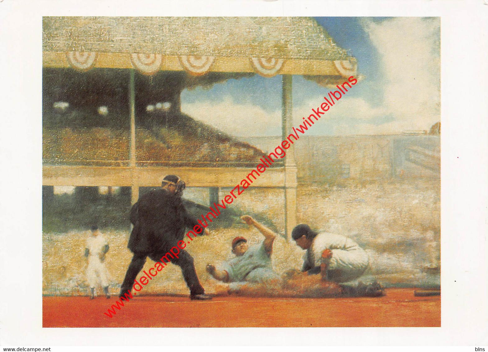 Sliding In Yankee Stadium - 1979 - Lance Richbourg - Baseball Art - Baseball