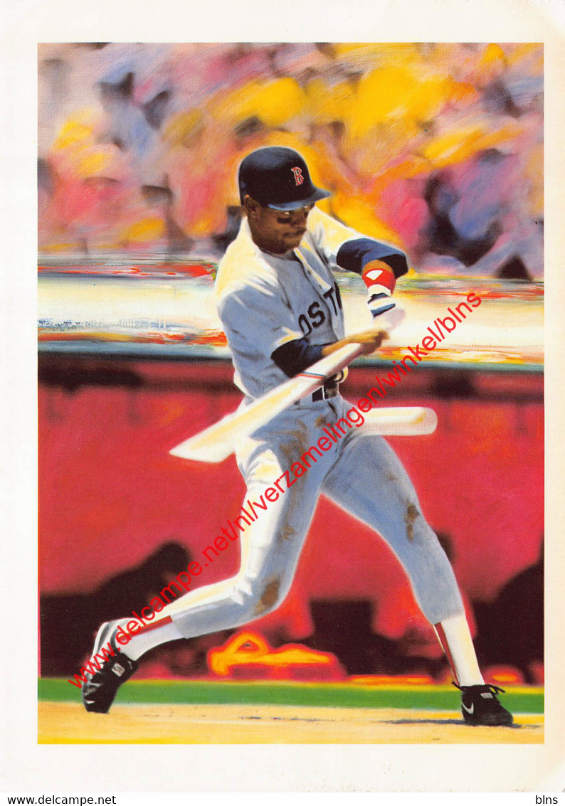 Ellis Burks - 1989 -  Jeffrey Rubin - Baseball Art - Honkbal