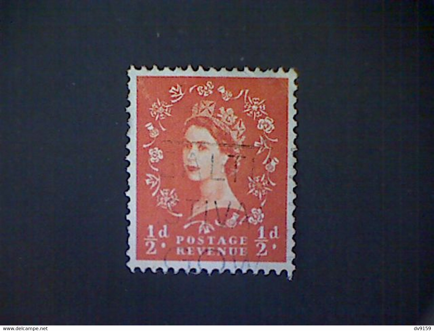 Great Britain, Scott #353, Used(o), 1958, Wilding: Queen Elizabeth II, ½d, Red Orange - Used Stamps