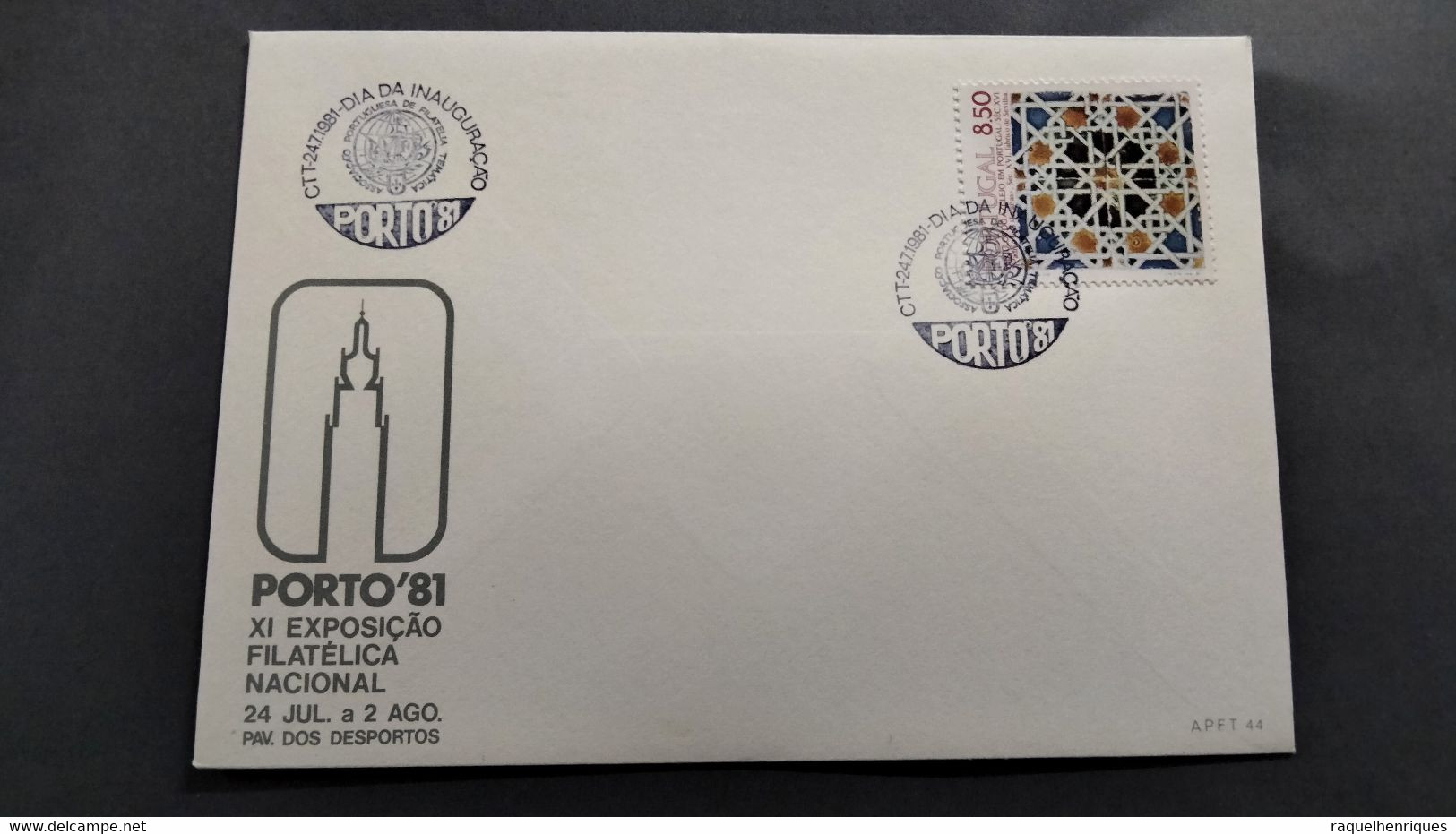 PORTUGAL COVER - EXP. FILATELICA PORTO 81 - DIA DA INAUGURAÇÃO (PLB#03-140) - Postal Logo & Postmarks