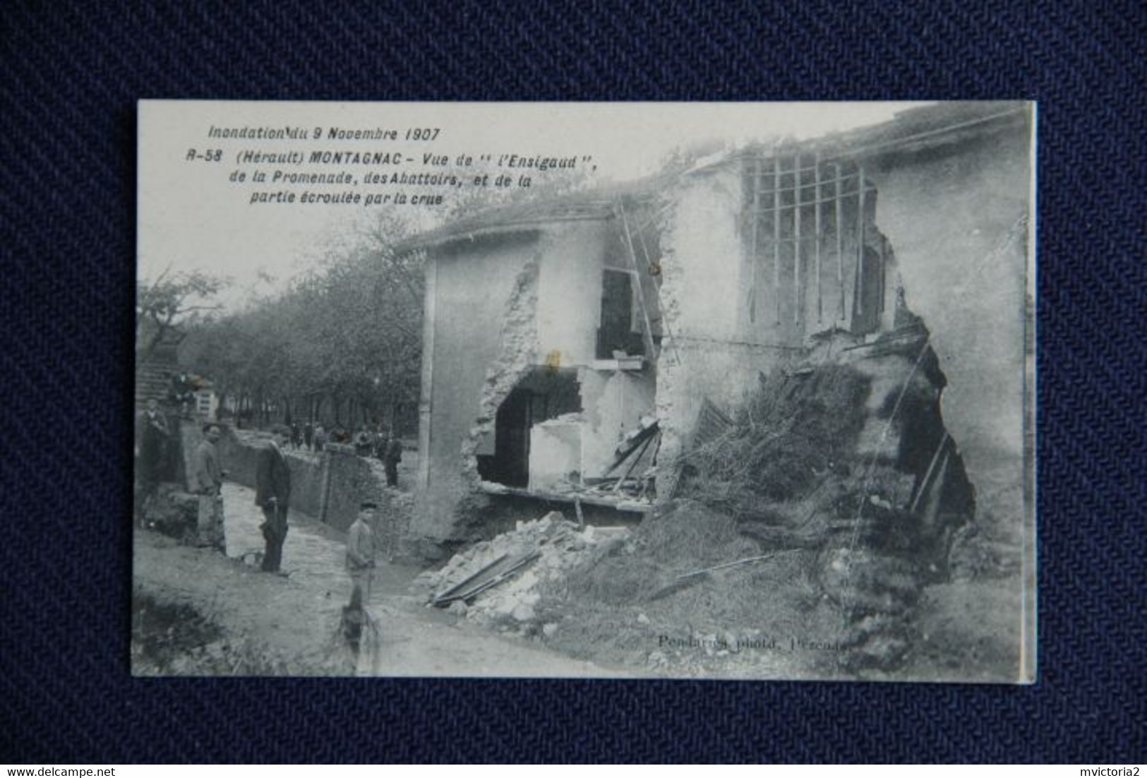 MONTAGNAC - Vue De ' L'Ensigaud" De La Promenade , Des Abattoirs Et De La Partie écroulée Par Les Inondations De 1907 - Montagnac