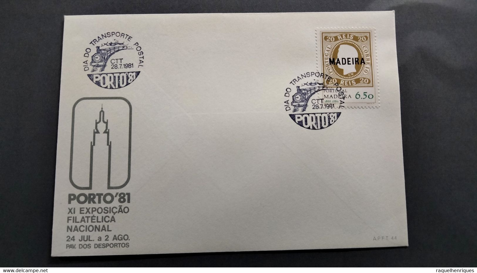 PORTUGAL COVER - EXP. FILATELICA PORTO 81 - DIA DO TRANSPORTE POSTAL (PLB#03-144) - Postal Logo & Postmarks