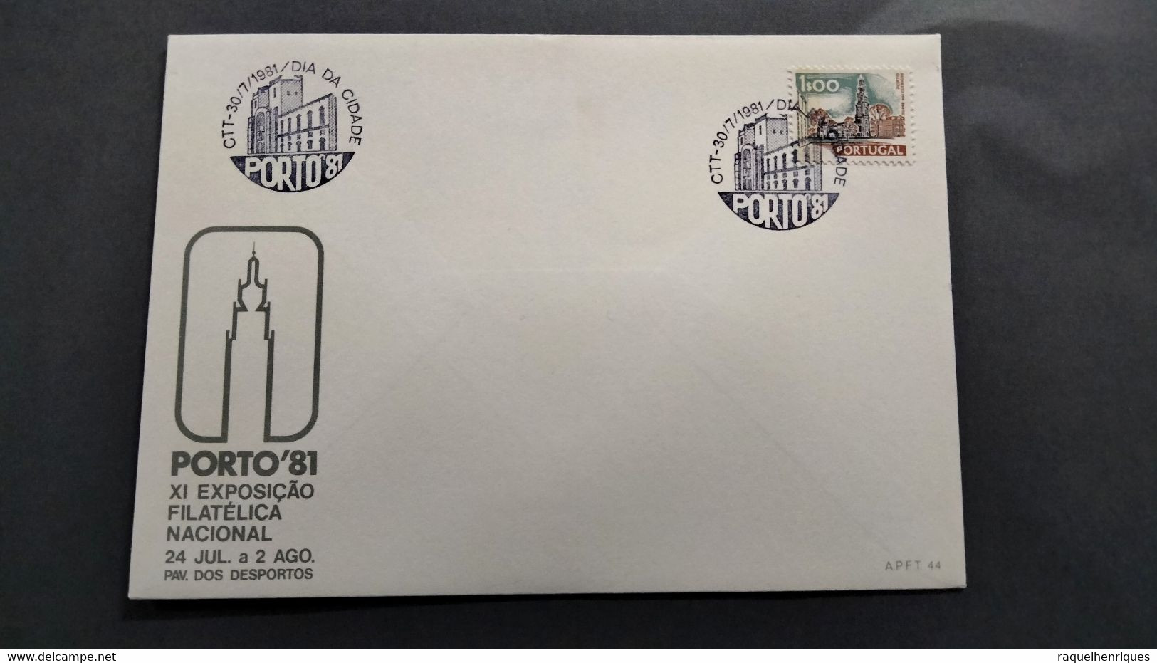 PORTUGAL COVER - EXP. FILATELICA PORTO 81 - DIA DA CIDADE (PLB#03-146) - Maschinenstempel (Werbestempel)