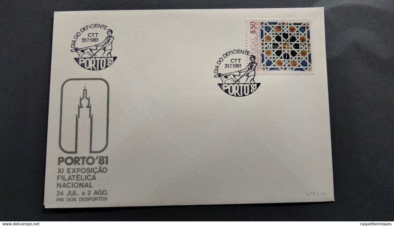 PORTUGAL COVER - EXP. FILATELICA PORTO 81 - DIA DO DEFICIENTE (PLB#03-147) - Postal Logo & Postmarks