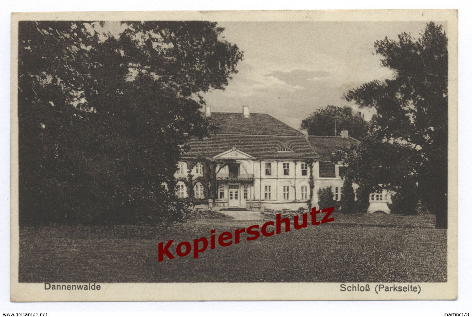 O-1431 Dannenwalde Gransee Schloß Parkseite 1935 Herrenhaus Oberhavel Brandenburg - Gransee