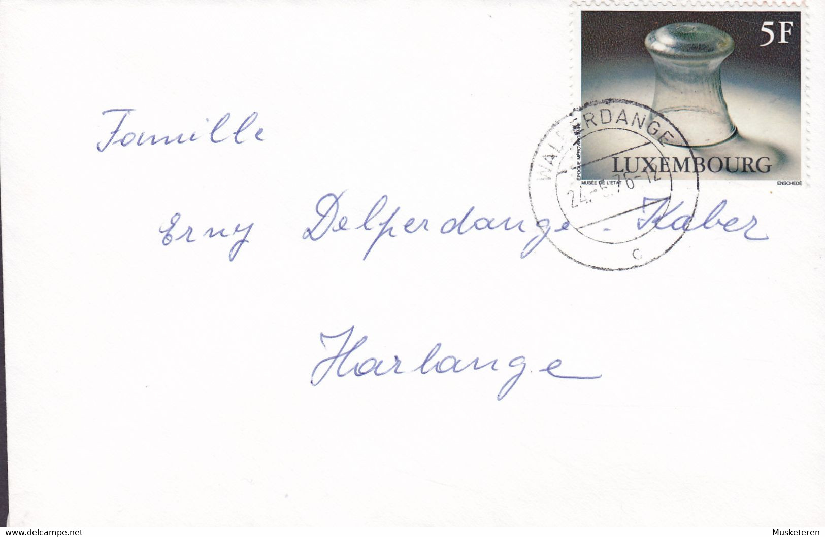 Luxembourg WALLERDANGE 1976 'Petite' Cover Lettre HARLANGE - Cartas & Documentos