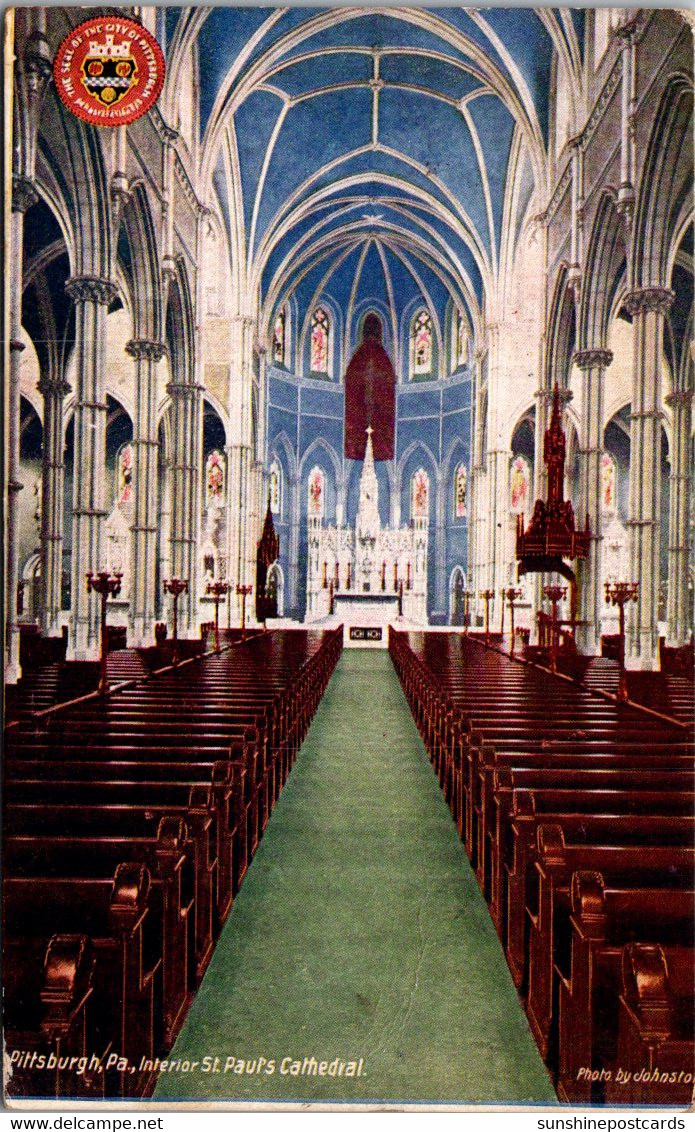 Pennsylvania Pittsburgh St Paul's Cathedral Interior 1909 - Pittsburgh