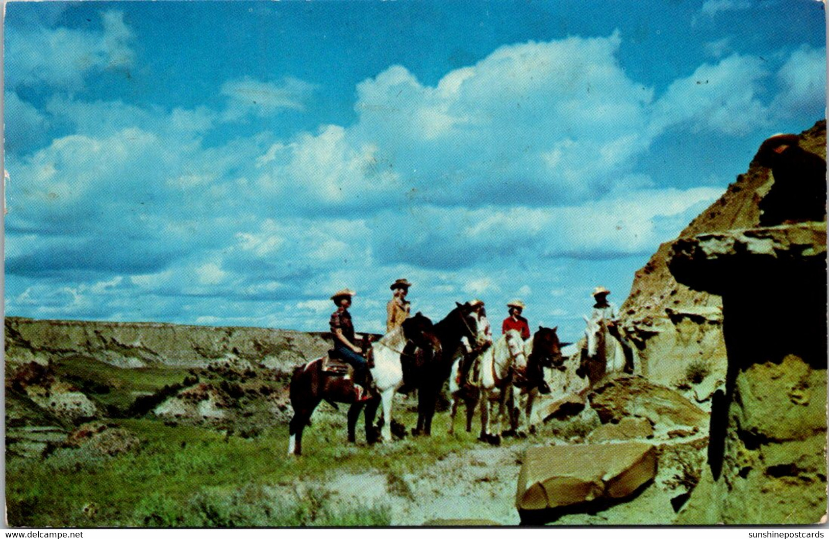 North Dakota Badlands Theodore Roosevelt National Memorial Park Horseback Riders 1961 - Andere & Zonder Classificatie