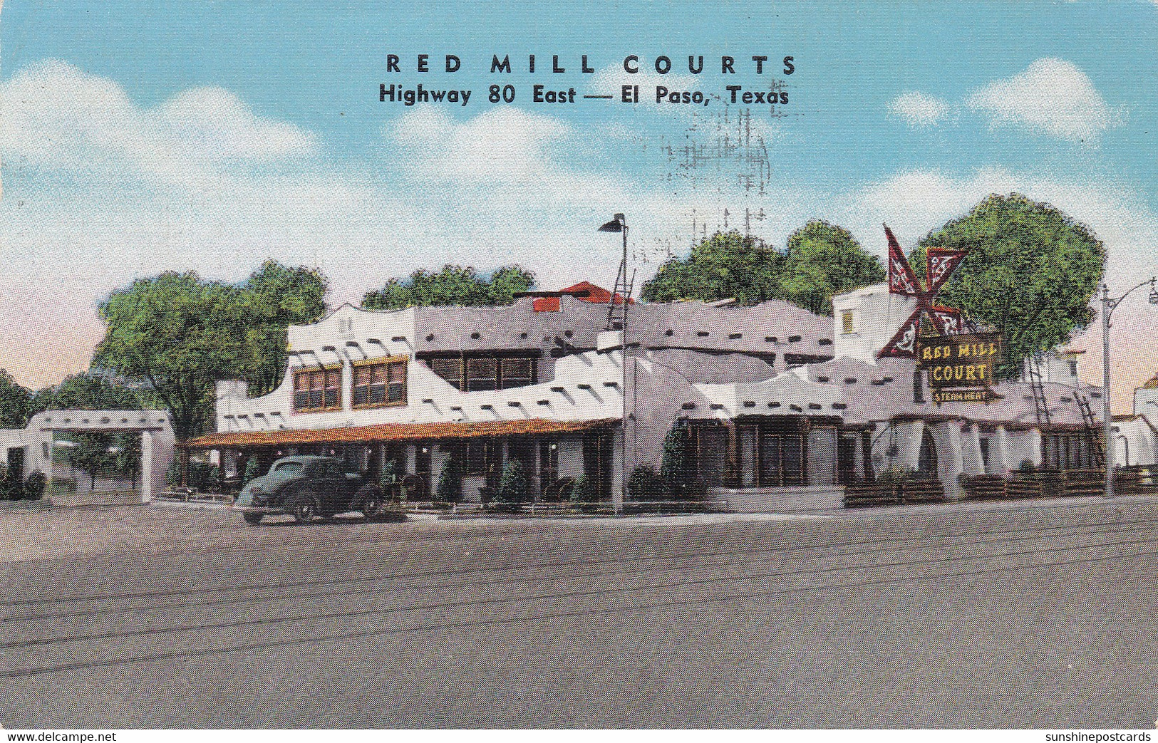 Texas El Paso Red Mill Courts 1943 - El Paso