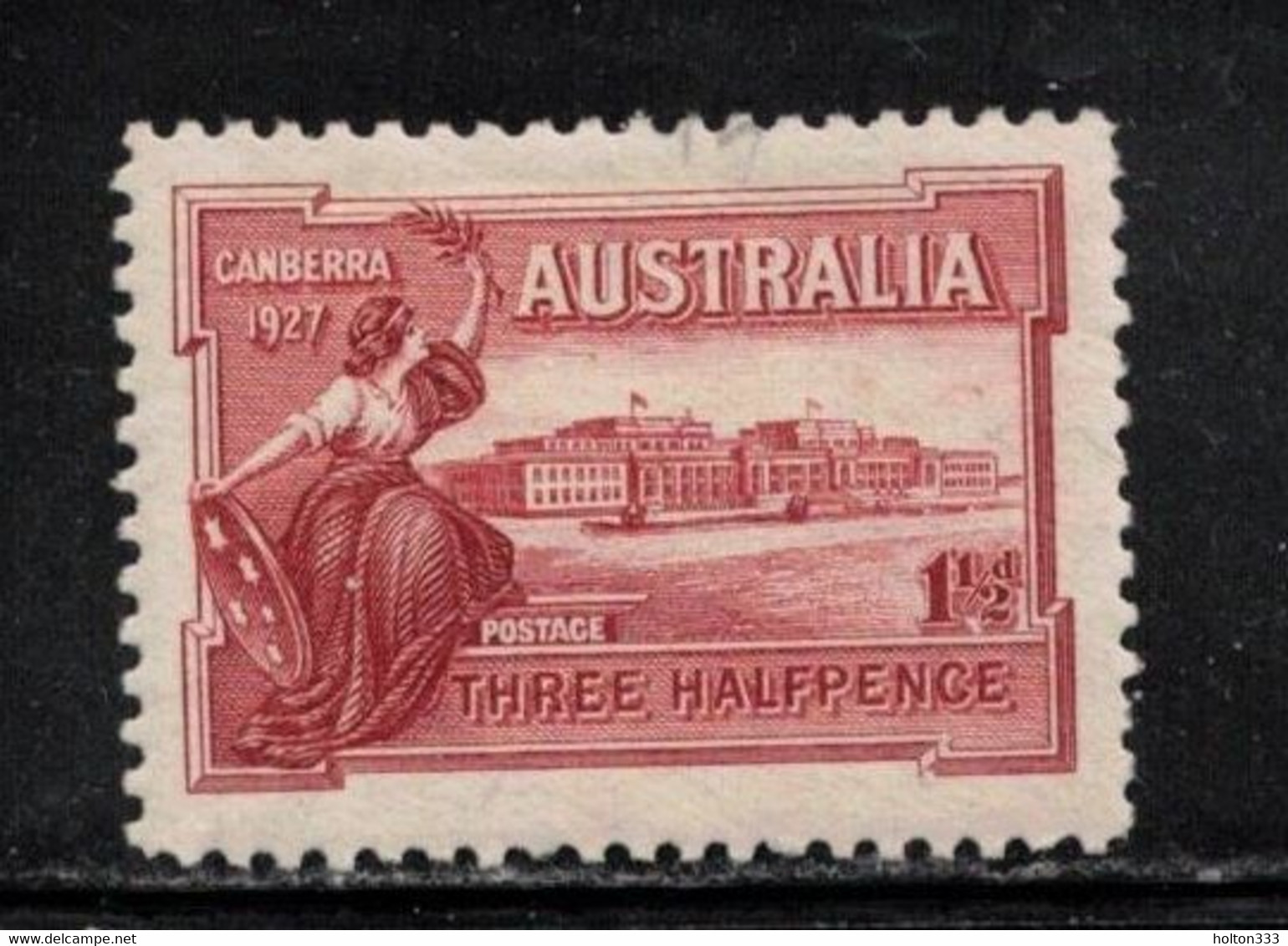 AUSTRALIA Scott # 94 MHR - Parliament House Canberra - Hinge Remnant - Mint Stamps