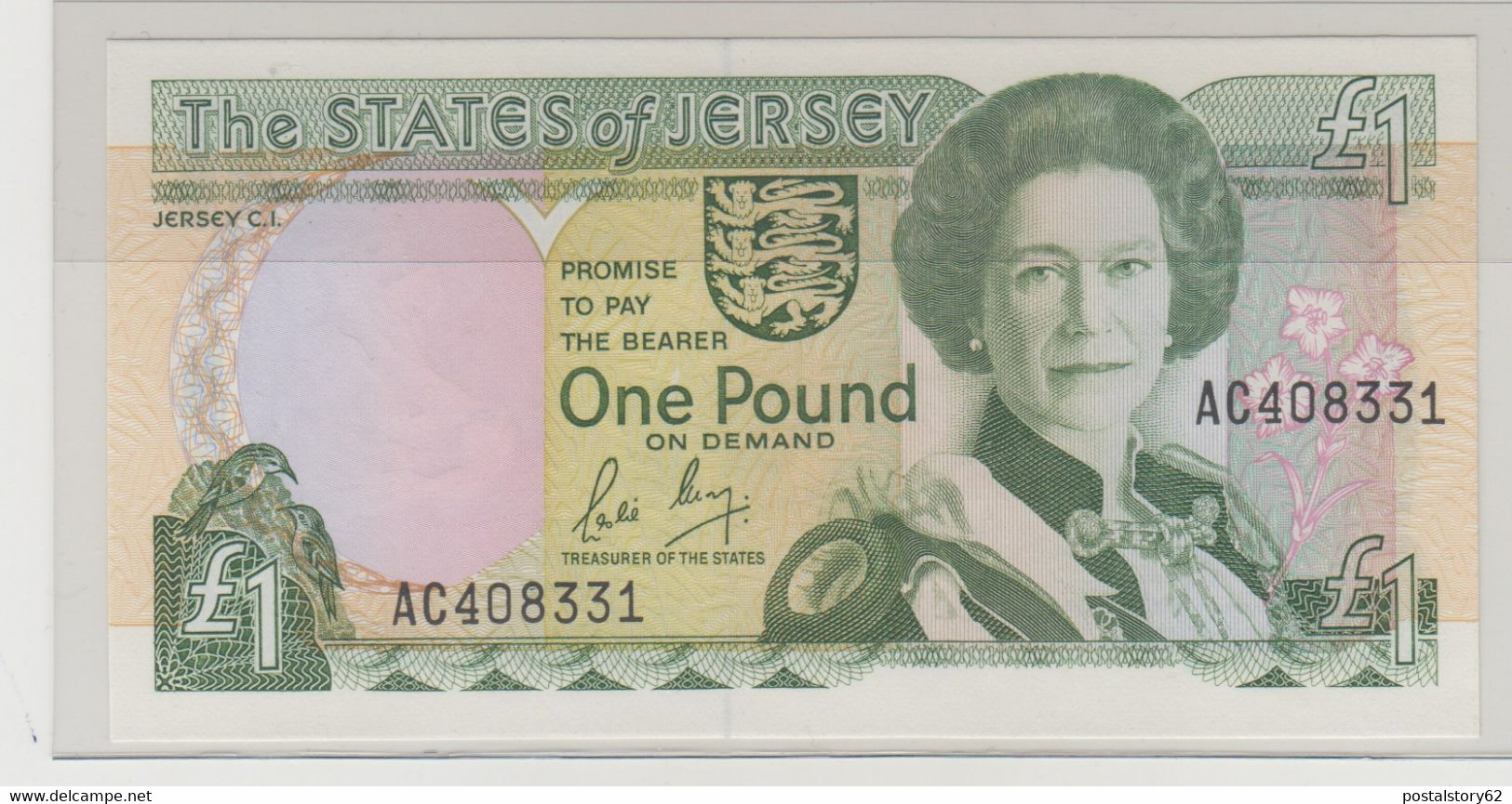 Jersey Banconota Da One Pound 1989 Pick 15 A  Unc./ Fds - Jersey