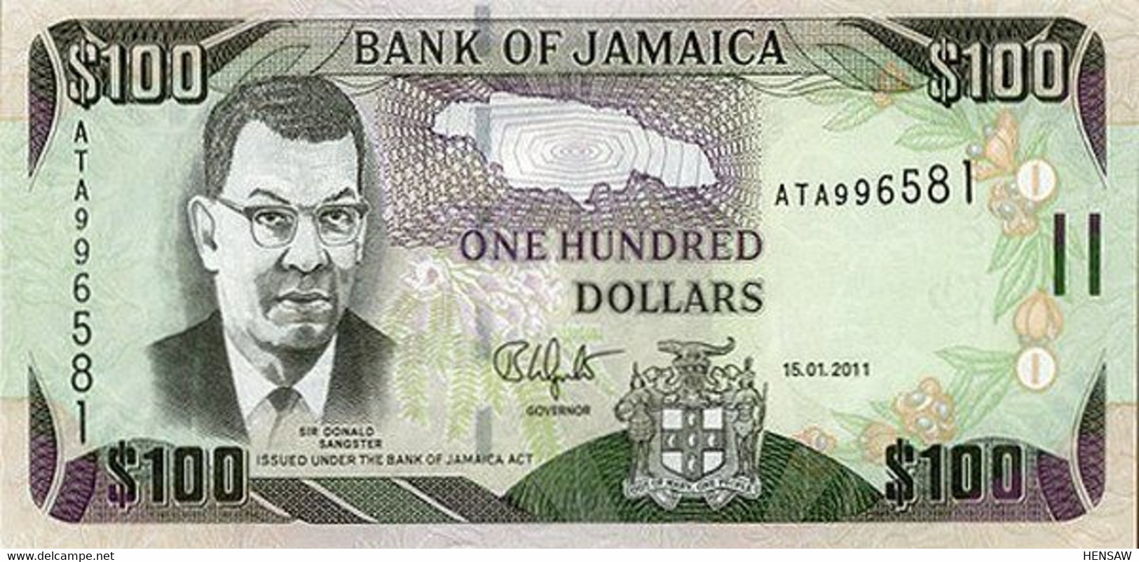 JAMAICA 100 DOLLARS 2011 84f UNC SC NUEVO - Jamaique