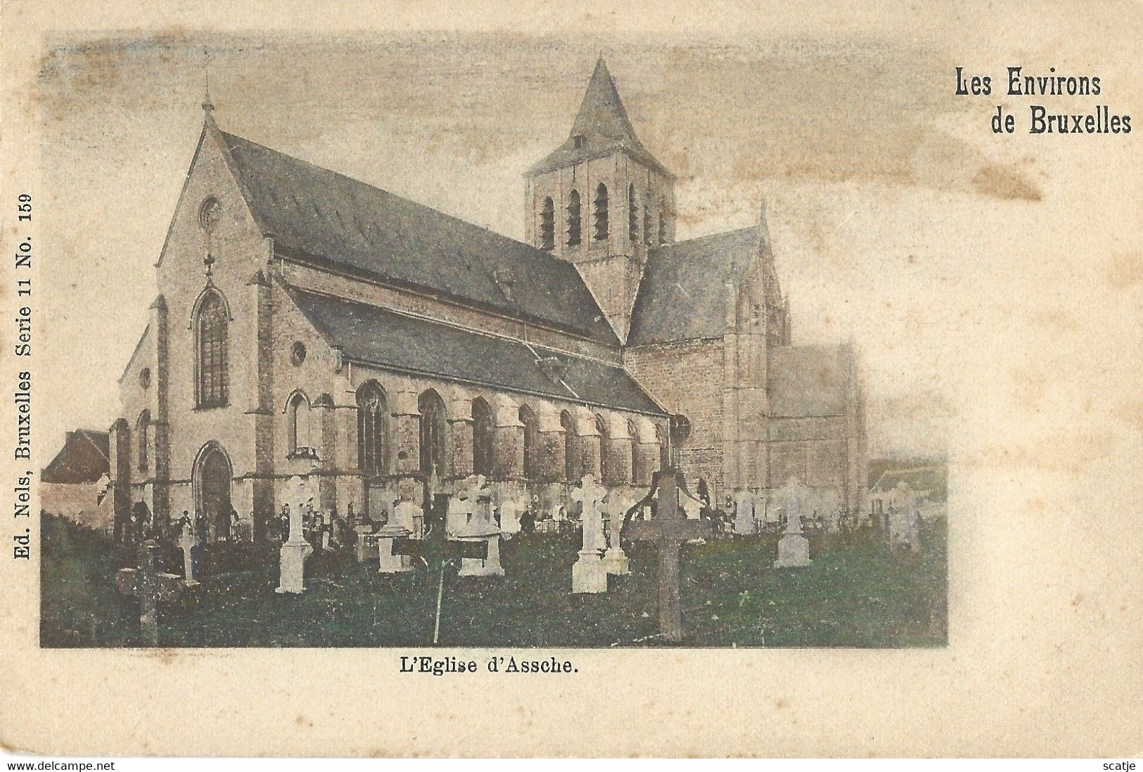 Asse.   -   L'Eglise D' Assche   -   Gekleurde Kaart!   1900 - Asse