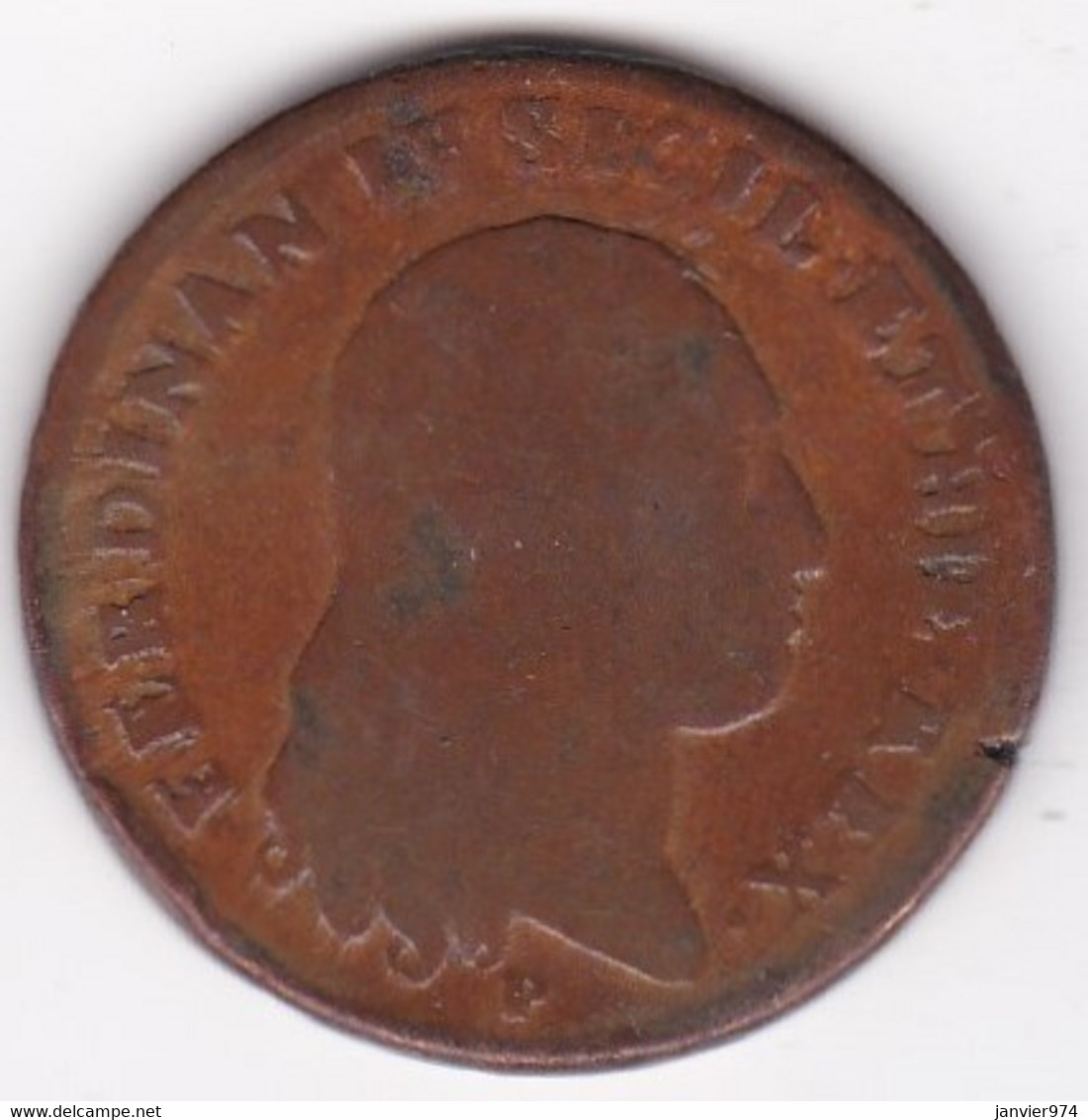 Royaume De Naples 6 Tornesi 1799 RC , Fernando IV, En Cuivre, KM# 229 - Napels & Sicilië