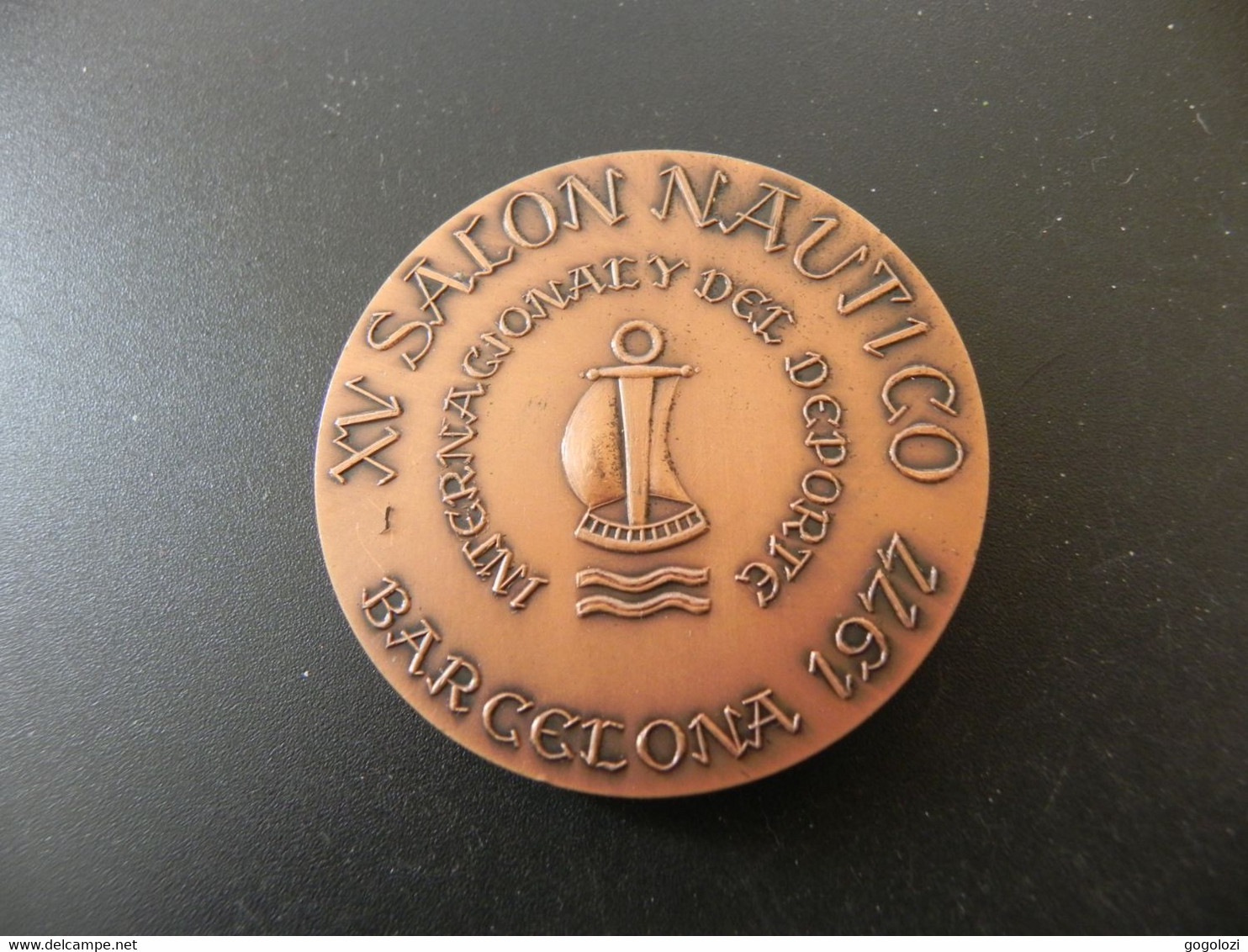 Medaille Medalla - XV. Salon Nautico Internacional Y Deporte - Barcelona 1977 - Ship Bateau Nave - Otros & Sin Clasificación
