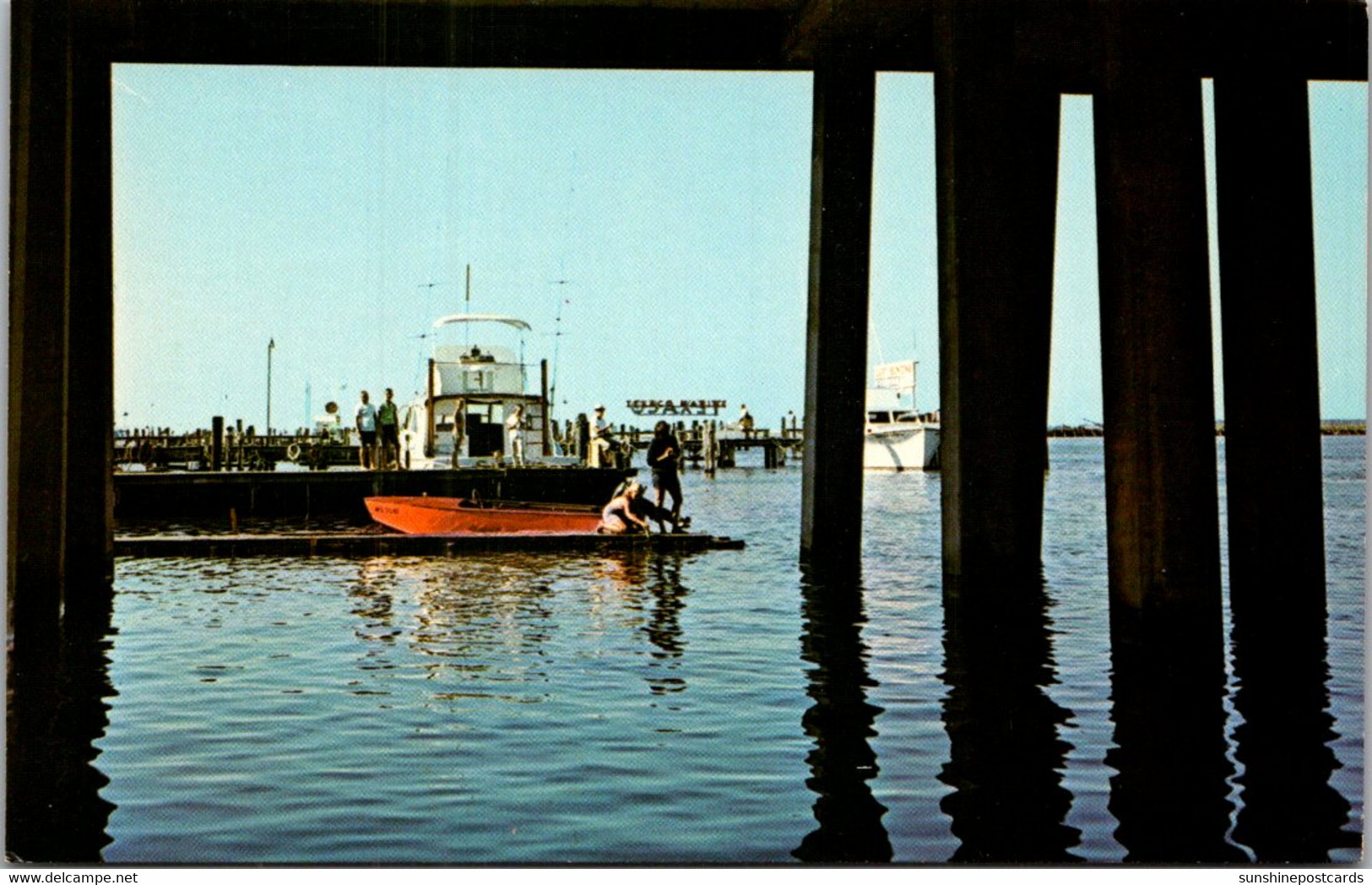 Maryland Ocean City Fishing On Catwalk Below U S Highway 50 Bridge - Ocean City