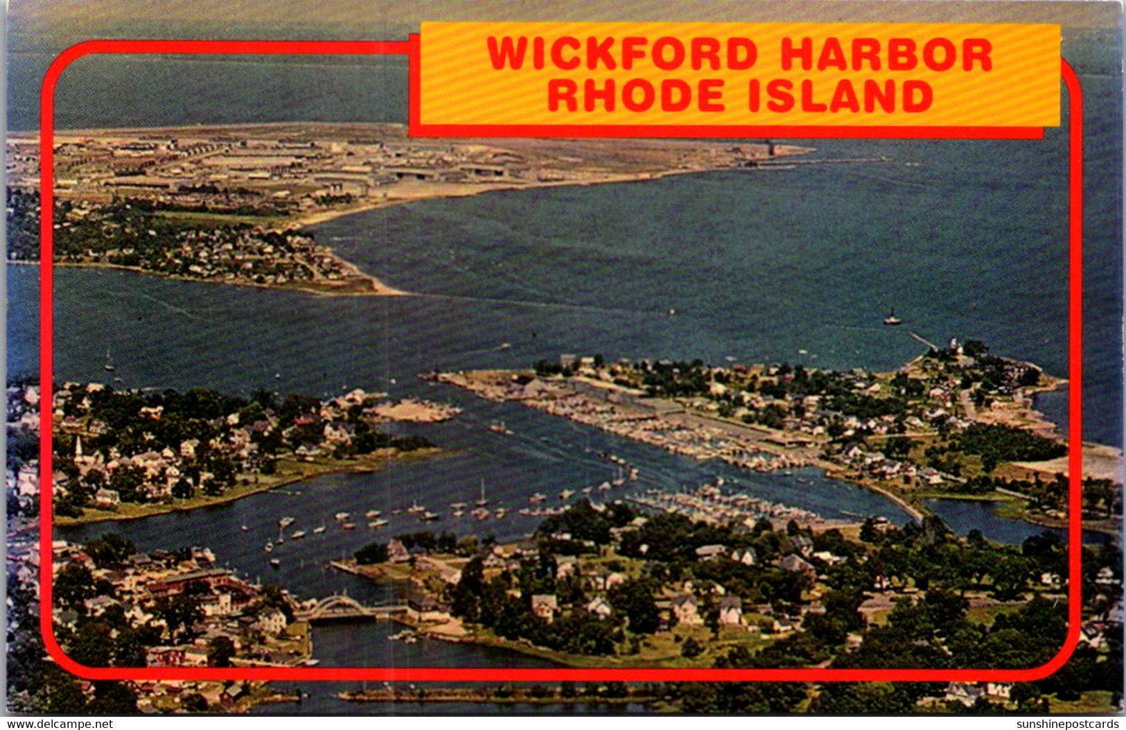 Rhode Island Wickford Harbor Aerial View - Sonstige & Ohne Zuordnung