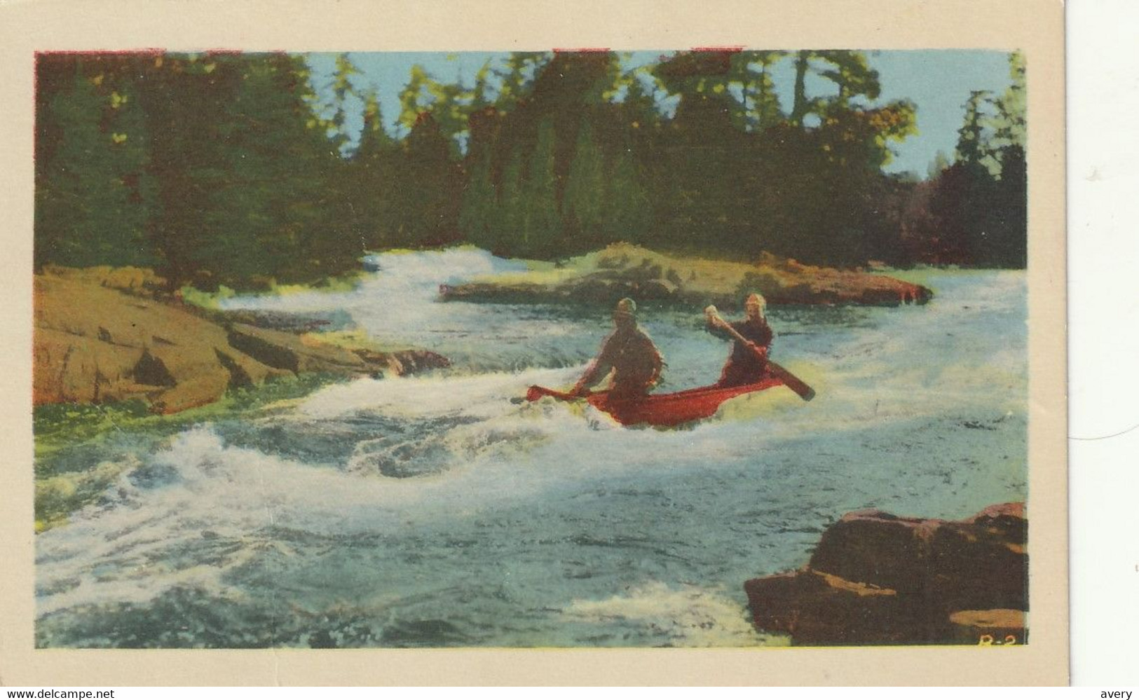Canoeing Down The White Water - Aviron