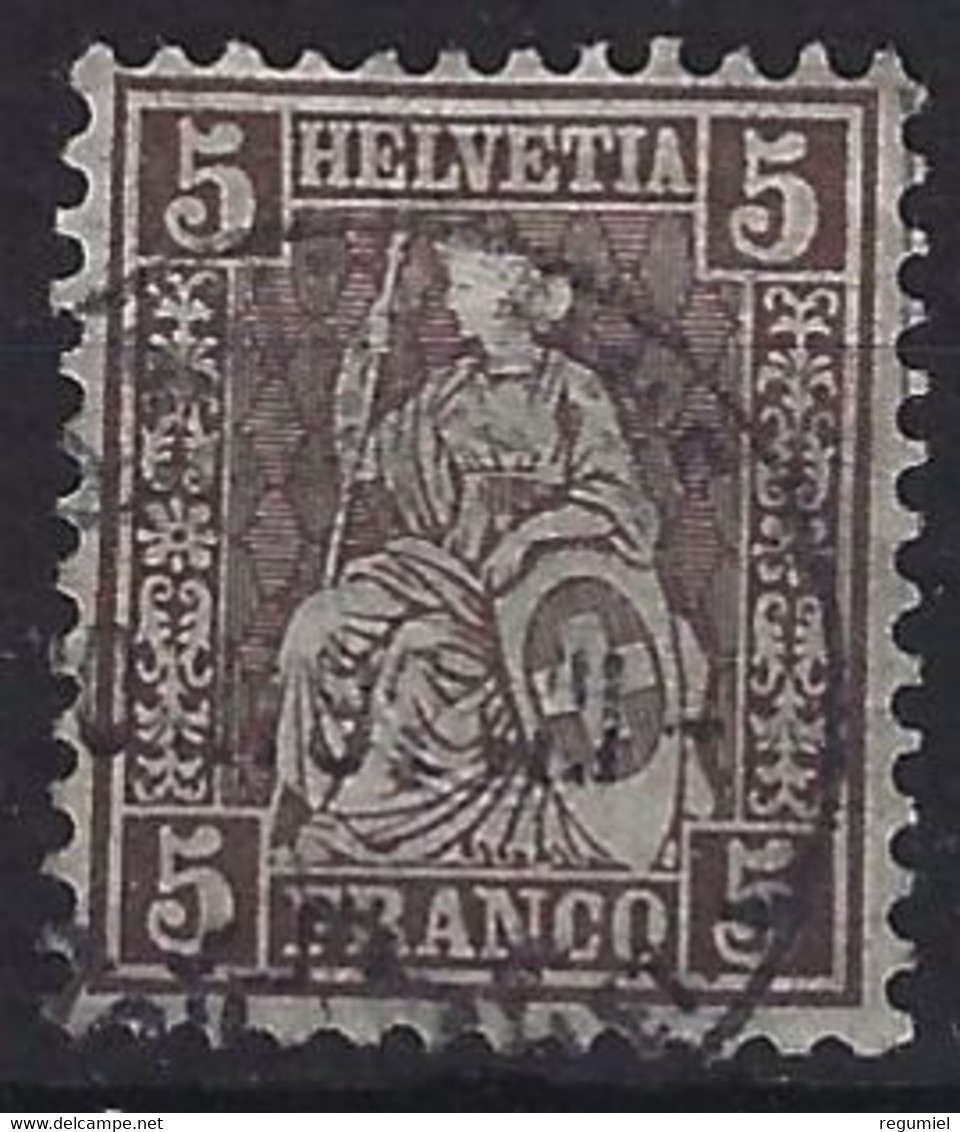 Suiza U   35 (o) Usado. 1862. Fil. A - 1843-1852 Federal & Cantonal Stamps