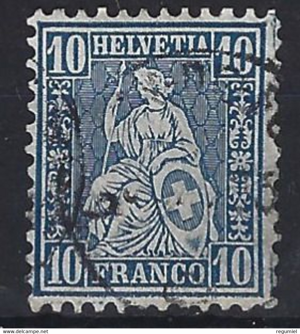 Suiza U   36 (o) Usado. 1862. Fil. A - 1843-1852 Kantonalmarken Und Bundesmarken