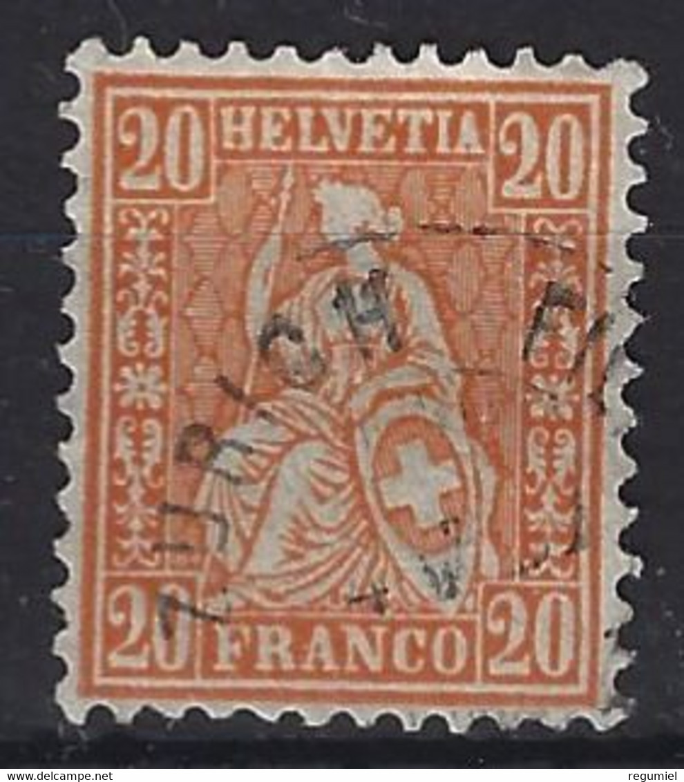 Suiza U   37 (o) Usado. 1862. Fil. A - 1843-1852 Kantonalmarken Und Bundesmarken