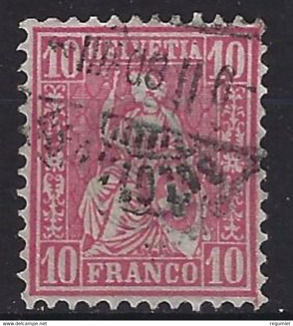 Suiza U   43 (o) Usado. 1867. Fil. A - 1843-1852 Federal & Cantonal Stamps