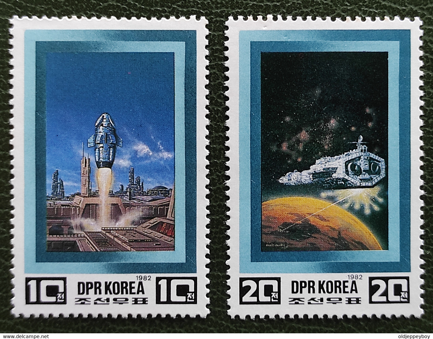 SPACE, DPR KOREA, 1982, BLOCK OF FOUR, SOUTH KOREA SPACE - Corée Du Nord