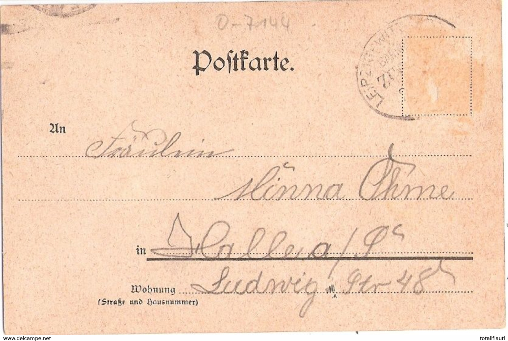 SCHKEUDITZ Sachsen B Leipzig Hotel Zum Bahnhof Max Zorn Porträt Bahnpost LEIPZIG -WITTENBERGE Um 1905 - Schkeuditz