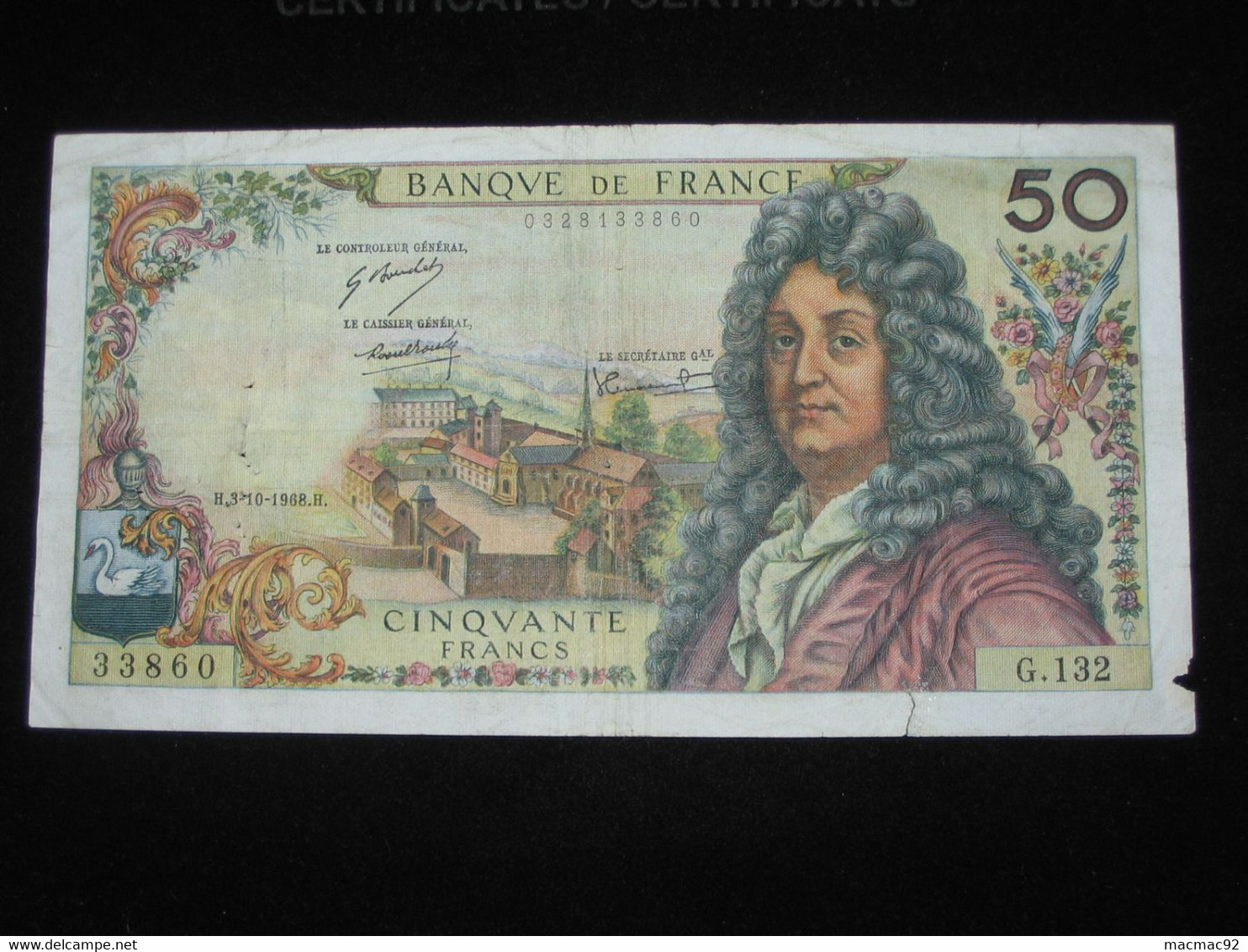 50 Cinquante Francs  RACINE 3-10 -1968   **** EN ACHAT IMMEDIAT **** - 50 F 1962-1976 ''Racine''