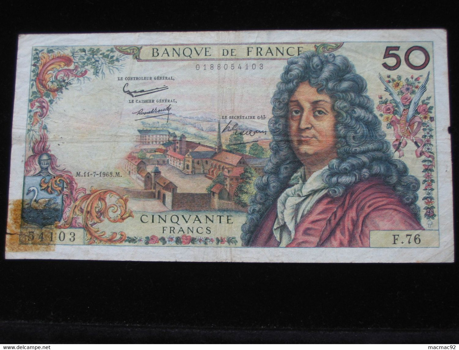 50 Cinquante Francs  RACINE - 11-7 -1963   **** EN ACHAT IMMEDIAT **** - 50 F 1962-1976 ''Racine''