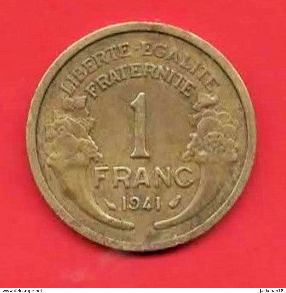 -- MONNAIE / 1 FRANC MORLON De 1941 -- - 1 Franc