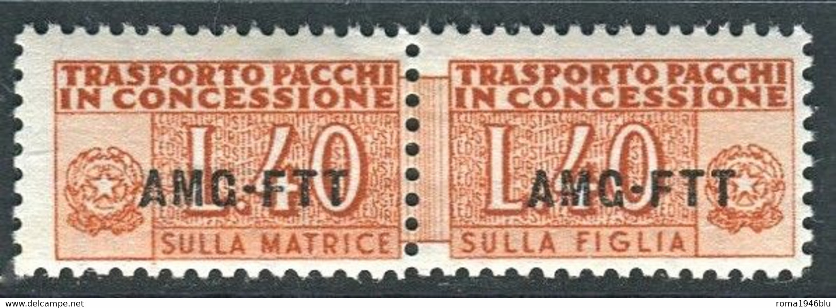 TRIESTE 1953 PACCHI CONCESSIONE 40 L. ** MNH - Nuovi