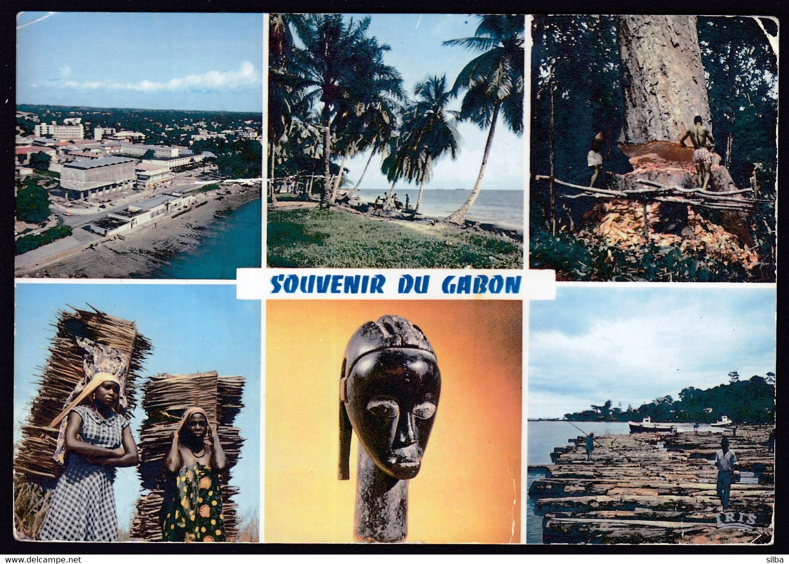Gabon 1968 / Libreville, Bord, Abattage, Porteuses, Masque Fang, Ovendo, Timber Carriers, Fang Mask, Timber Floating - Gabon