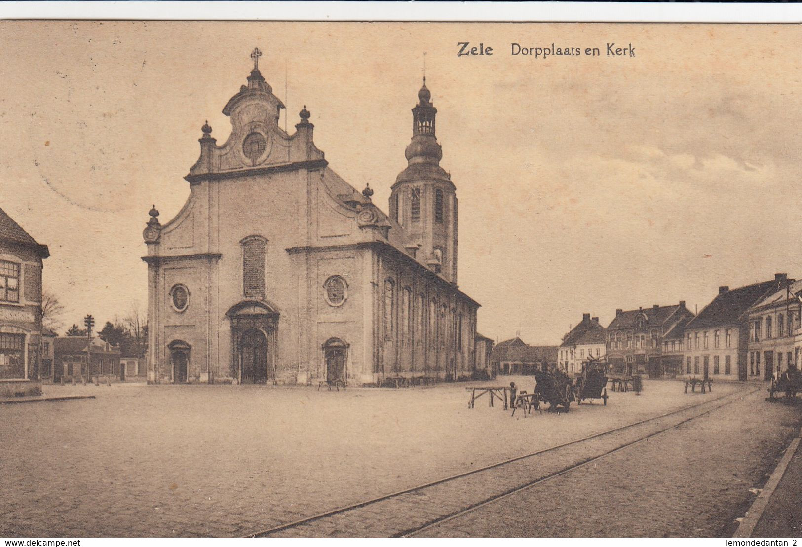 Zele - Dorpplaats En Kerk - Zele