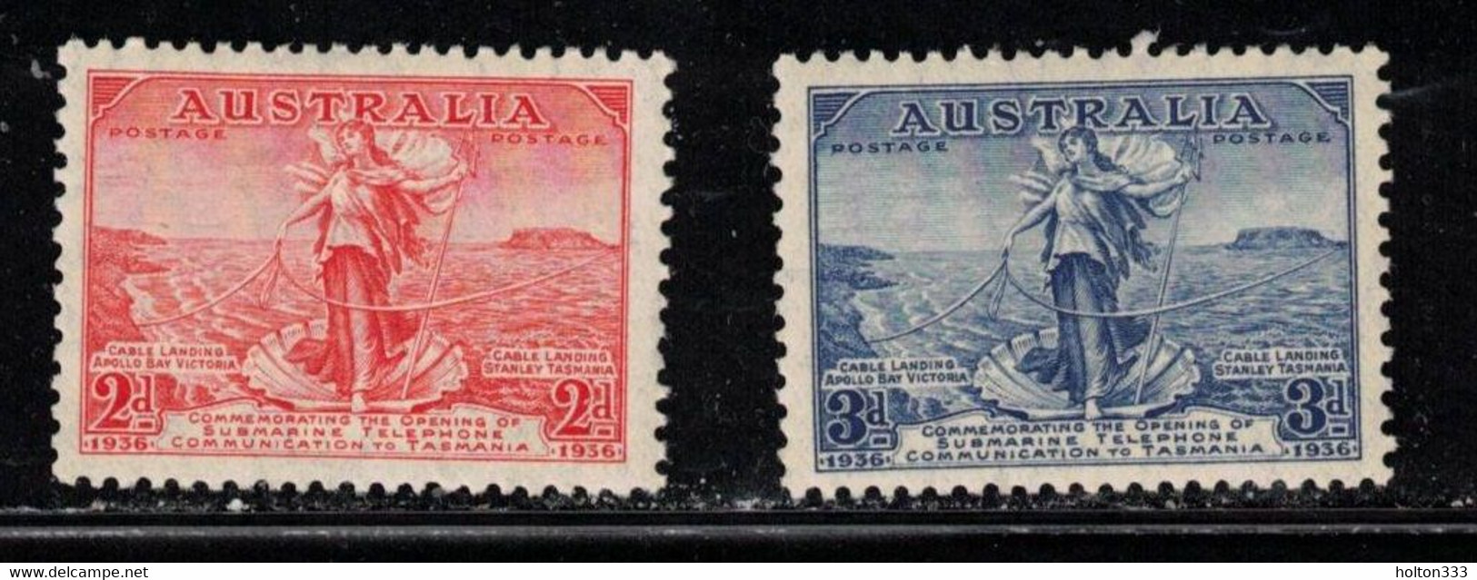 AUSTRALIA Scott # 157-8 MH - Australia To Tasmania Cable - Nuevos