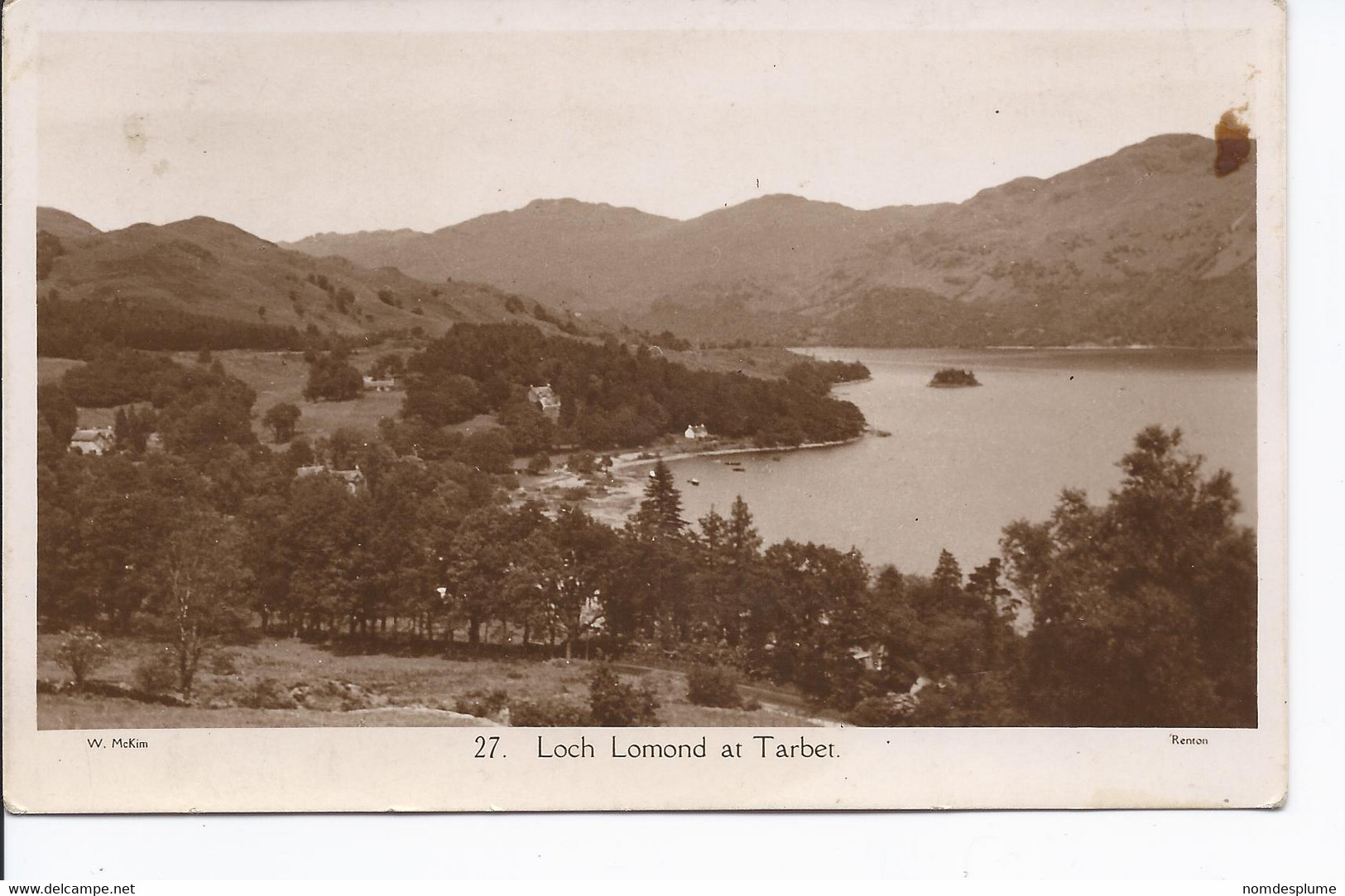 16066) Scotland Loch Lomond At Tarbet Real Photo RPPC See Back - Dunbartonshire