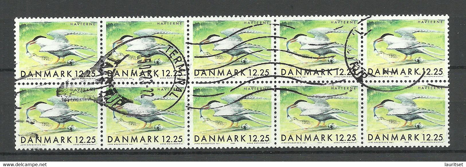 DENMARK Dänemark 1999 Einheimische Zugvögel Bird Michel 1226 As 10-Block O Küstenseeschwalbe - Hirondelles