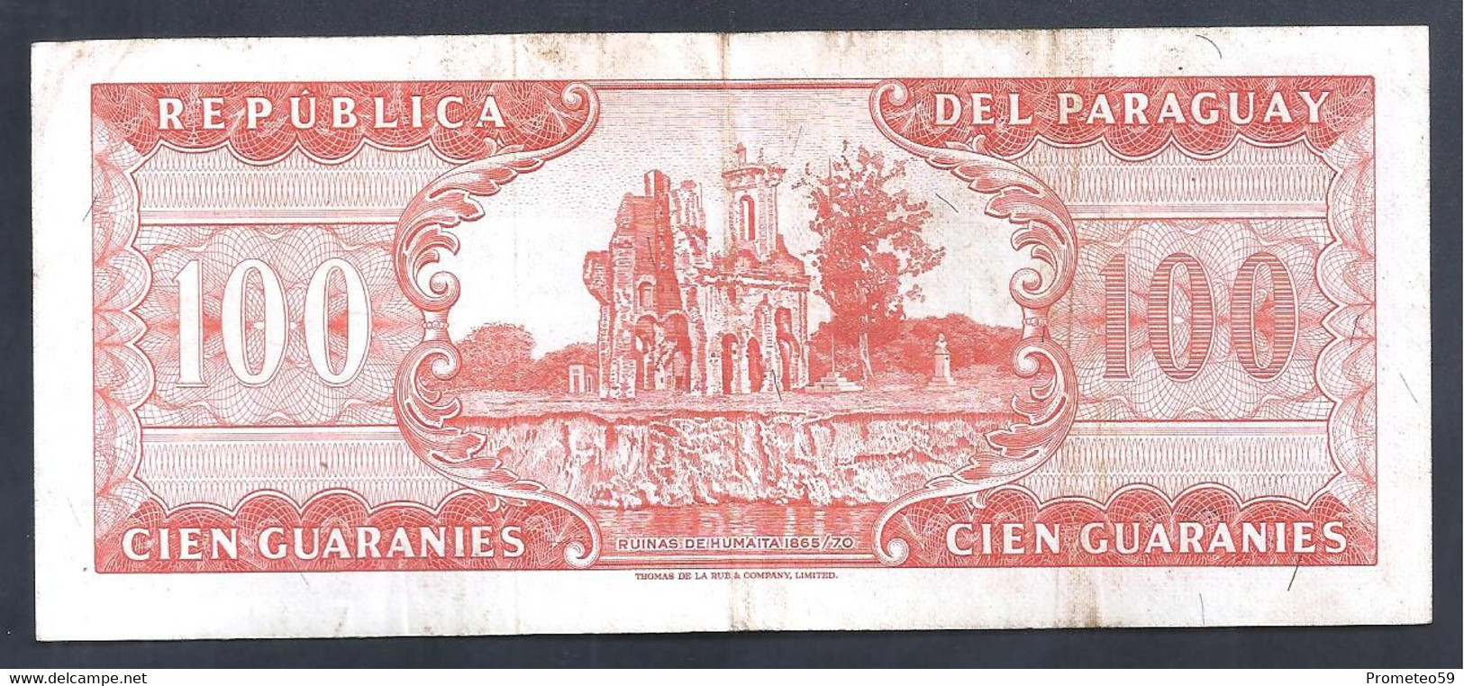 Paraguay – Billete Banknote De 100 Guaraníes – Ley De 1952 – Serie A – Año 1963 - Paraguay
