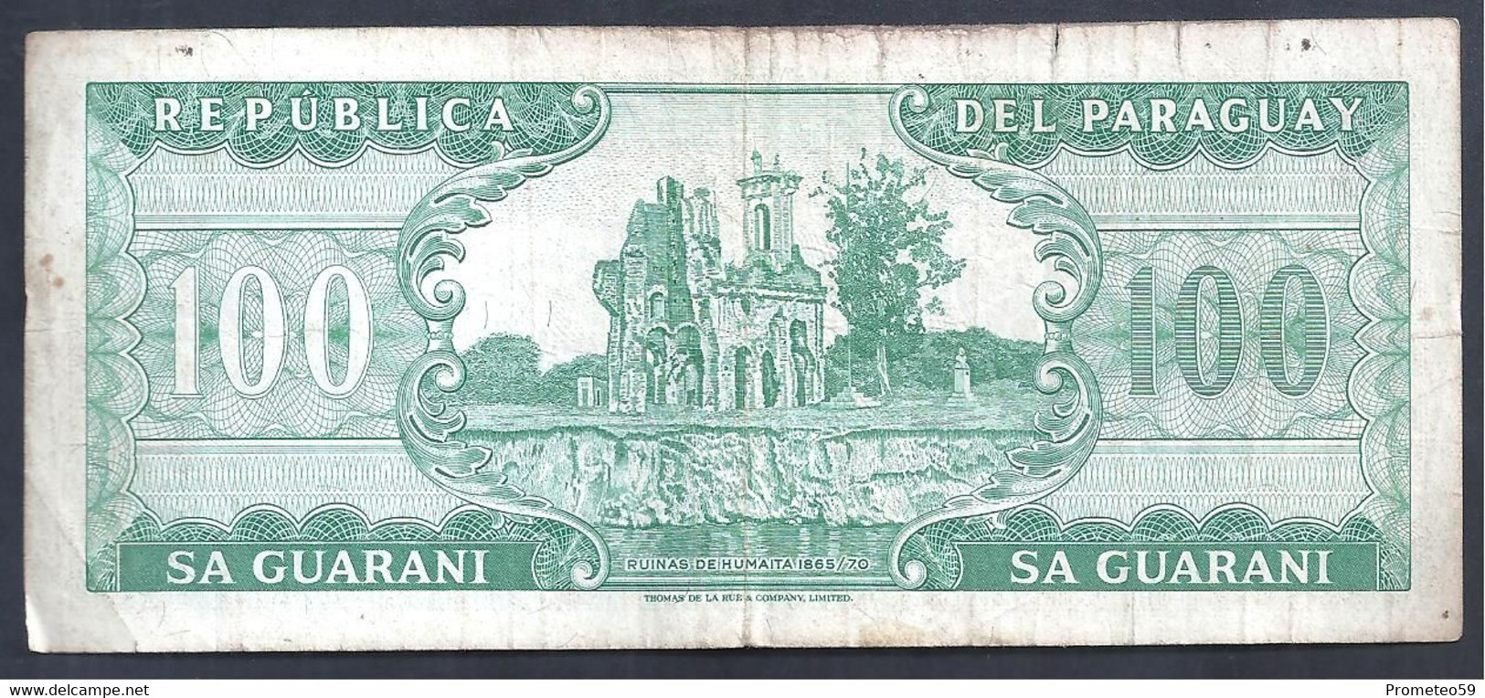 Paraguay – Billete Banknote De 100 Guaraníes – Ley De 1952 – Serie A – Año 1963 - Paraguay