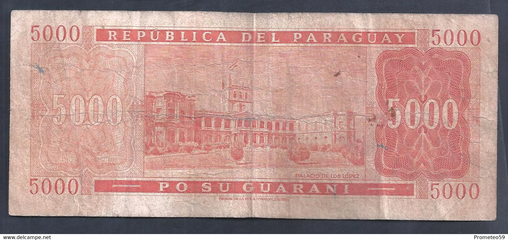 Paraguay – Billete Banknote De 5.000 Guaraníes – Ley De 1995 – Serie B – Año 1997 - Paraguay