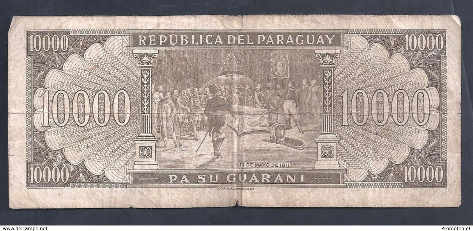 Paraguay – Billete Banknote De 10.000 Guaraníes – Ley De 1995 – Serie B – Año 1998 - Paraguay