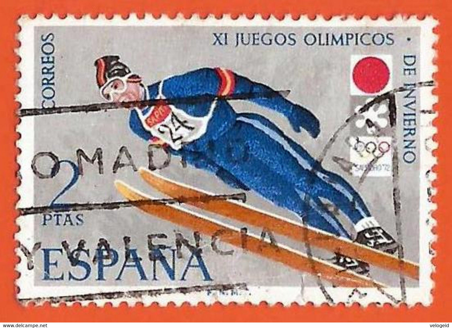 España. Spain. 1972. Edifil # 2074. Salto De Trampolin - Duiken