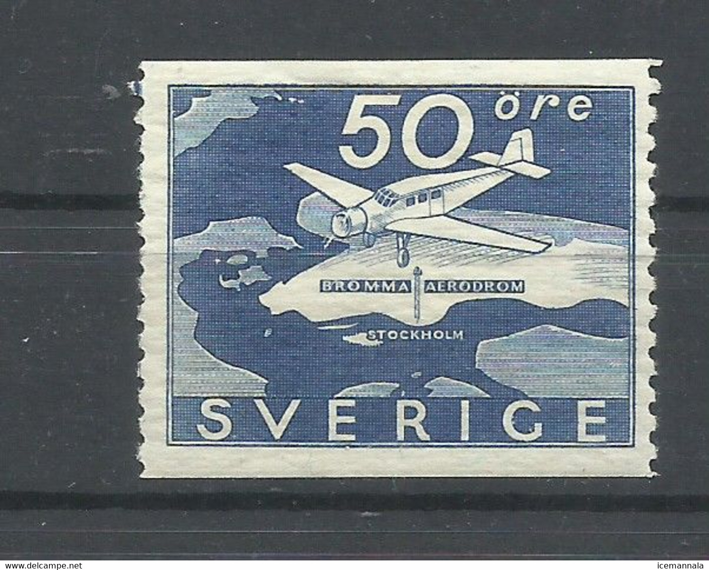 SUECIA   YVERT  AEREO  6   MH  * - Unused Stamps