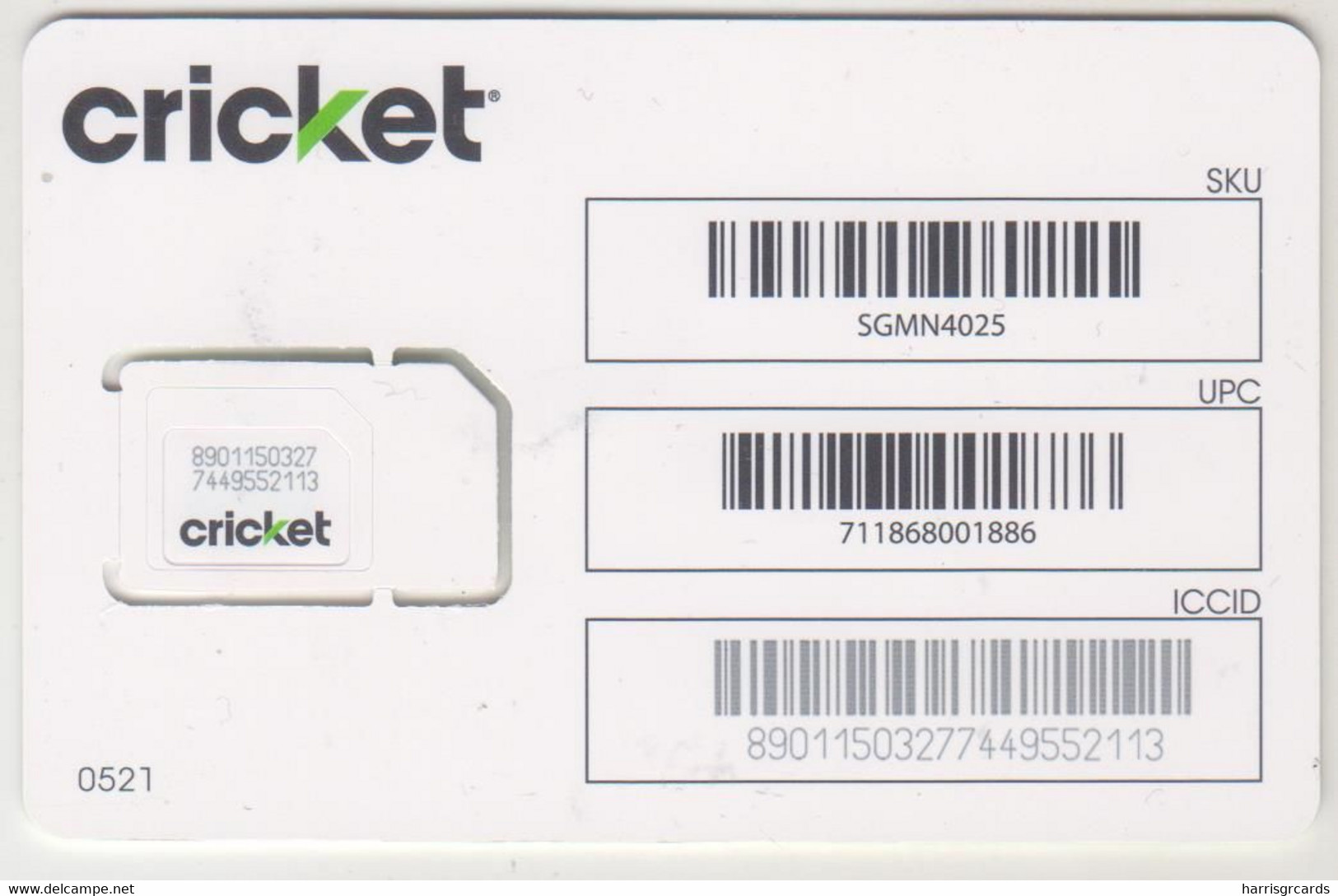 USA - Get Started With Cricket, Cricket GSM Card , Mint - [2] Chip Cards