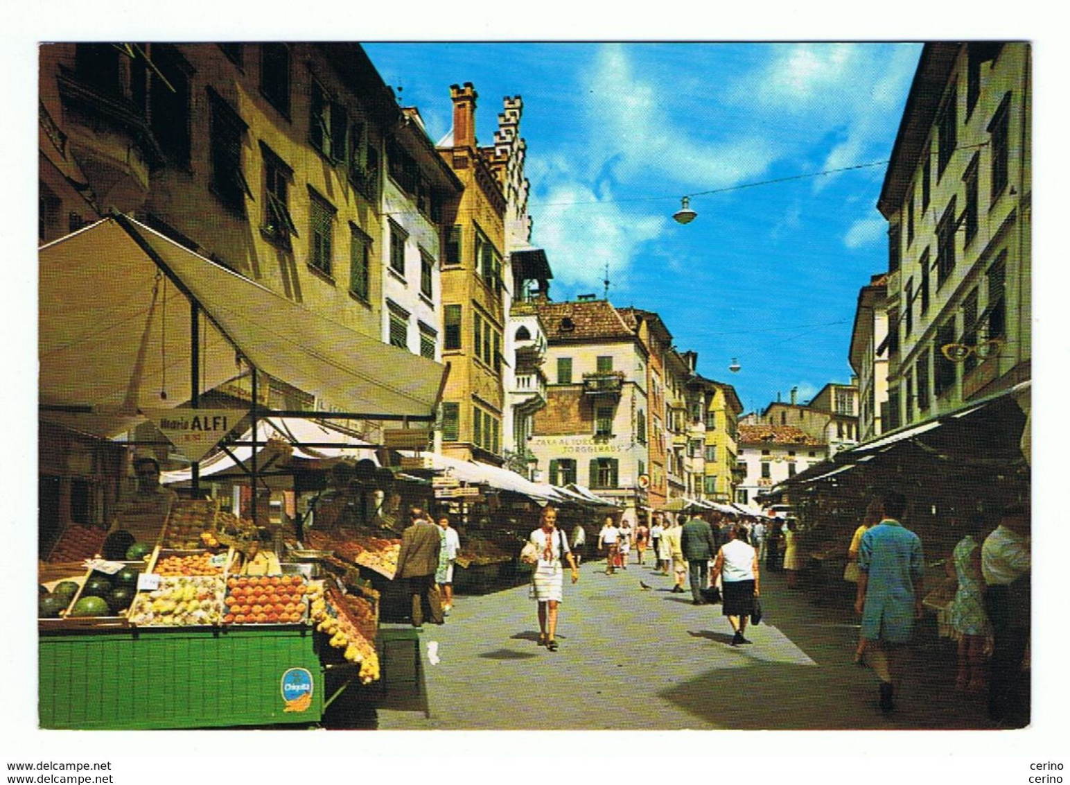 BOLZANO:   PIAZZA  ERBE  -  PER  LA  GERMANIA  -  FOTO  -  FG - Halles