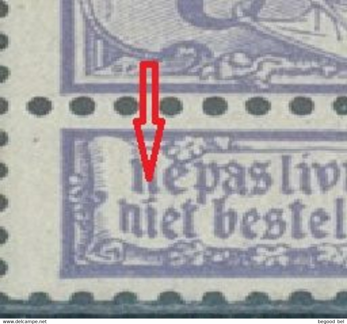 BELGIUM - 1896 - MNH/**. - COB 71 LV1 TIRET AU LIEU D'UN POINT SUR LE I DE NIET - Lot 25678 - Andere & Zonder Classificatie