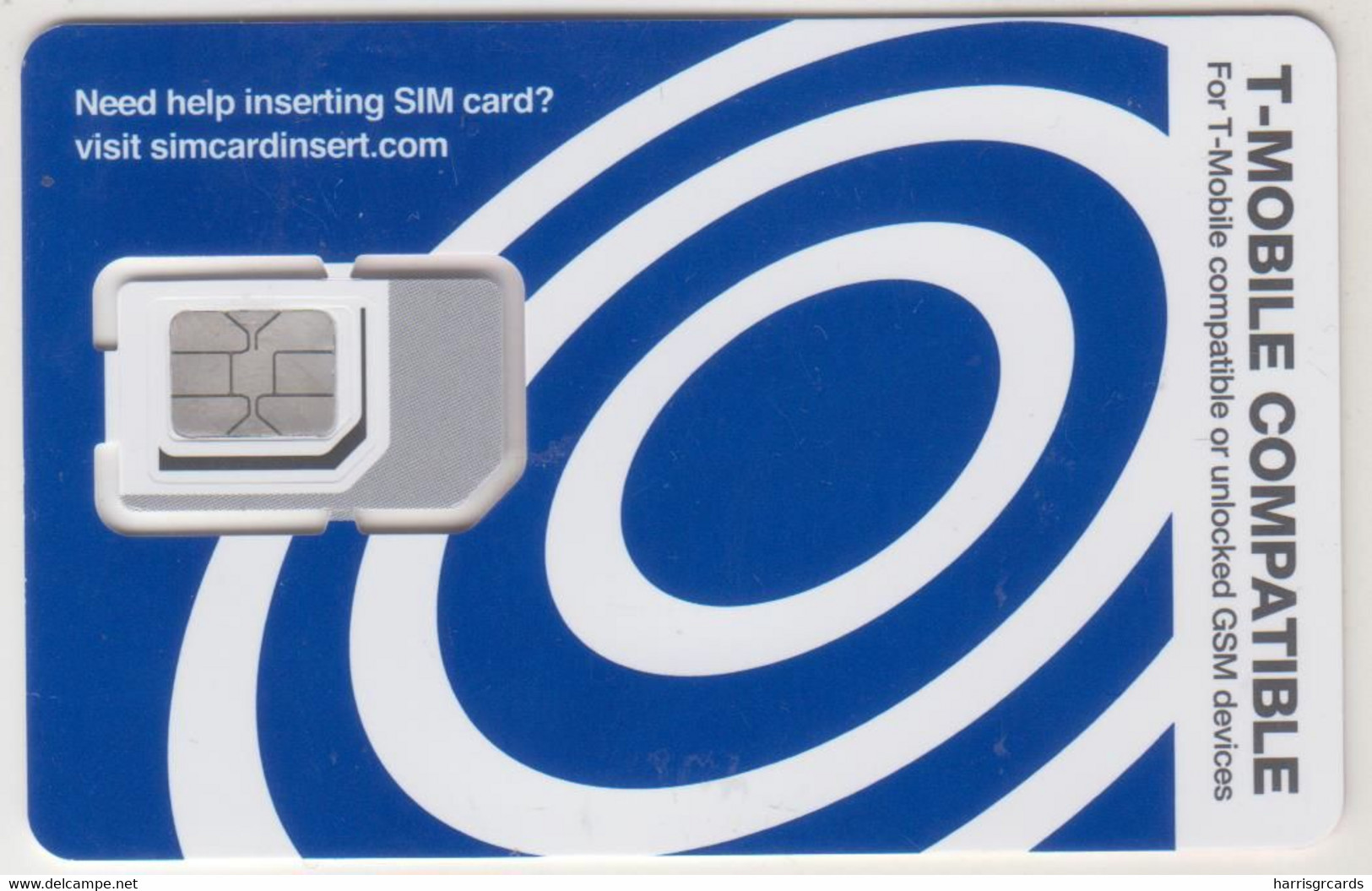 USA - T-Mobile Compatible Circles With Text, T-Mobile GSM Card , Mint - Cartes à Puce