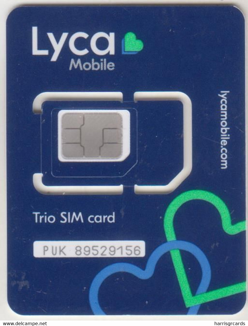 USA - Trio Sim Card, Lyca Mobile GSM Card , Mint - Cartes à Puce