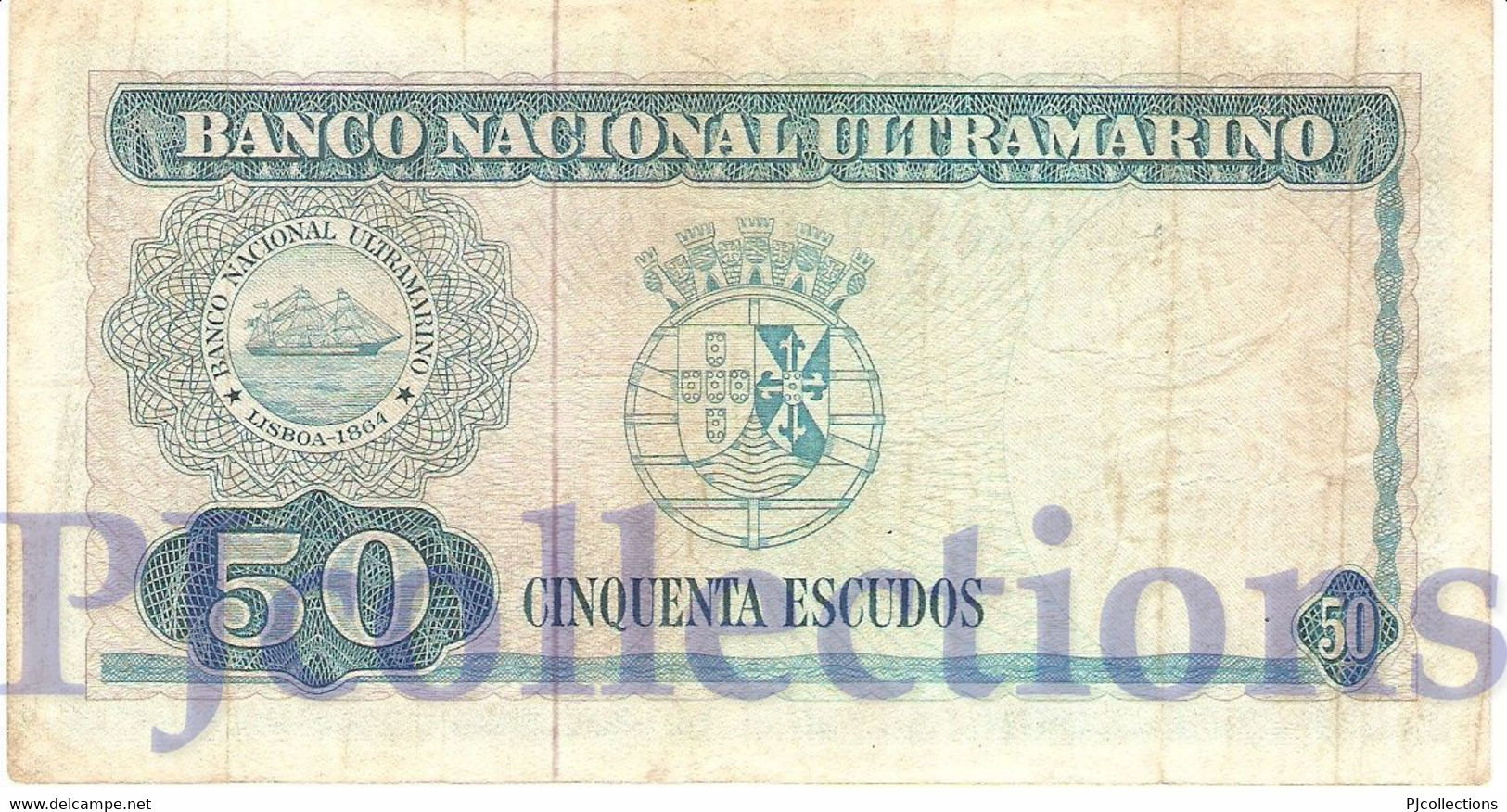 TIMOR 50 ESCUDOS 1967 PICK 27a VF - Timor