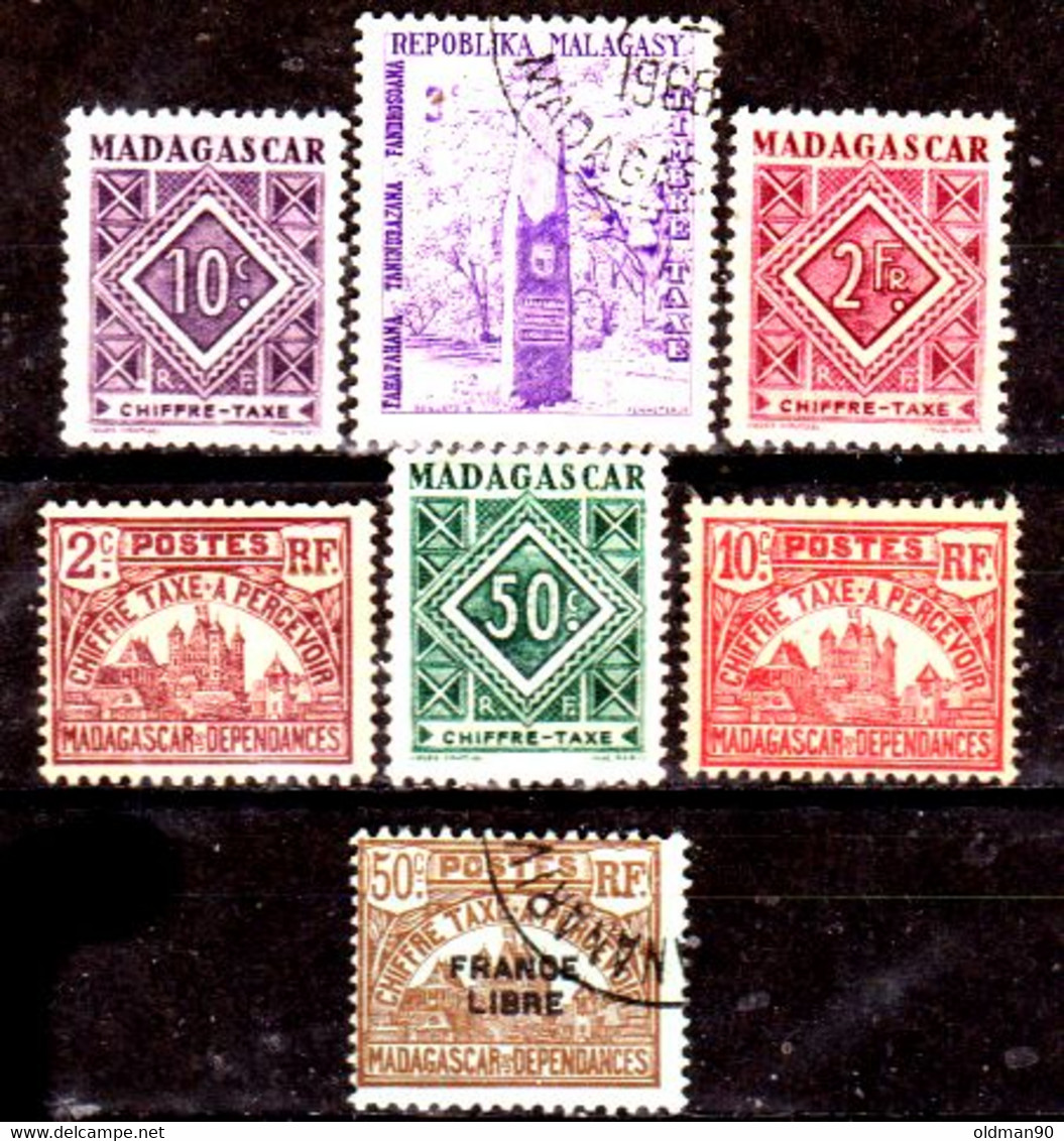 Madagascar -134- POSTAGE DUE STAMPS, Issued By 1908-1962 - Quality In Your Opinion. - Segnatasse